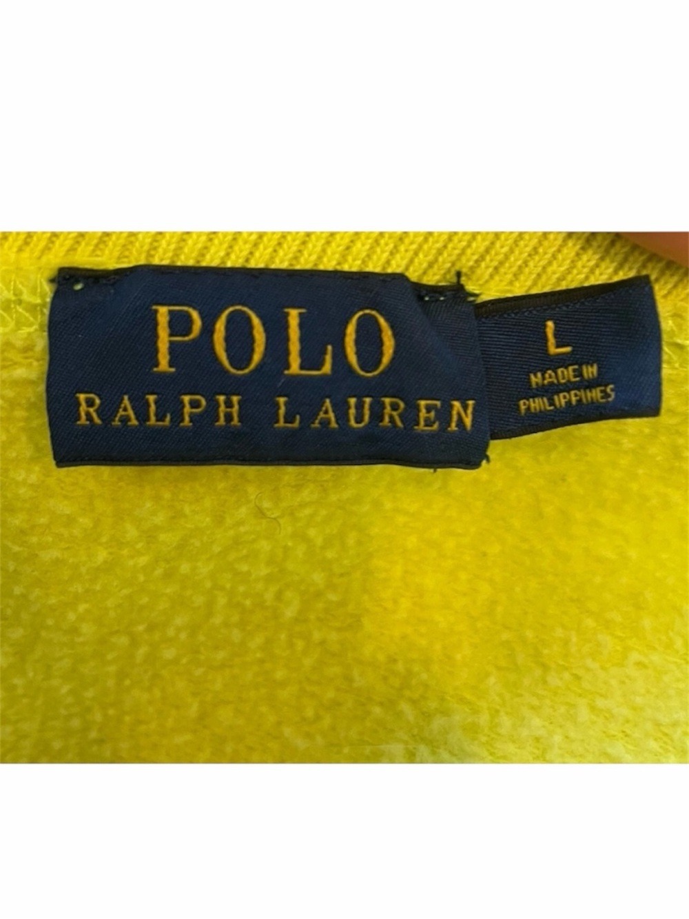 Polo Ralph Lauren Neon Yellow Fleece Sweatshirt Women’s L Pony Logo Preppy - Picture 7 of 12